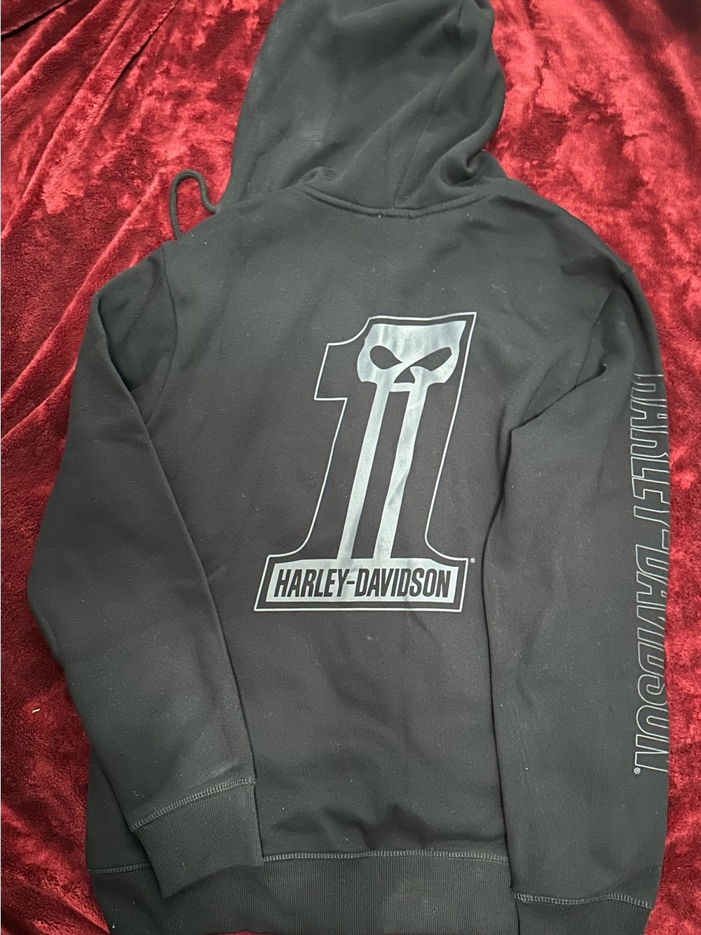 Harley-Davidson Black Pullover with Tag Detail
